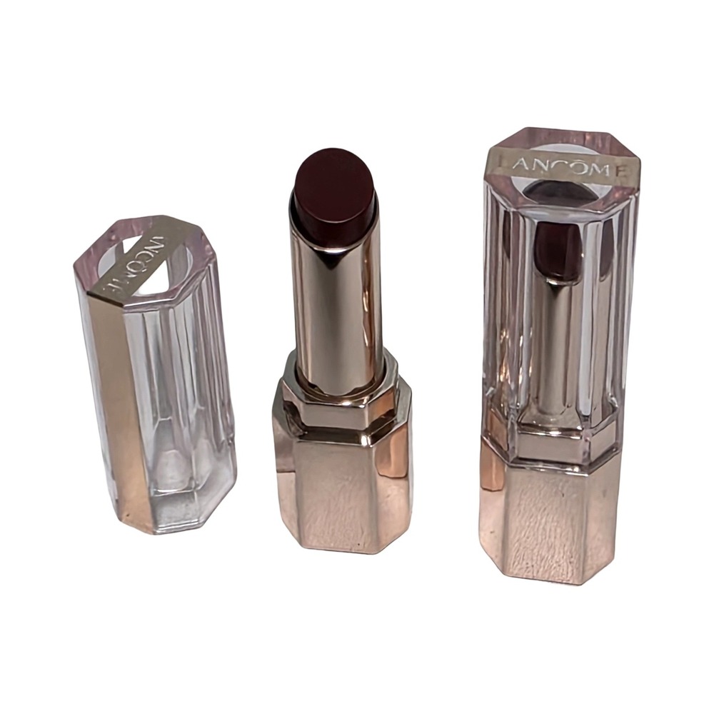 2 X Lancome L'Absolu Mademoiselle Shine Lipstick Rose Gold Berry Plum Hydrating - Picture 5 of 12
